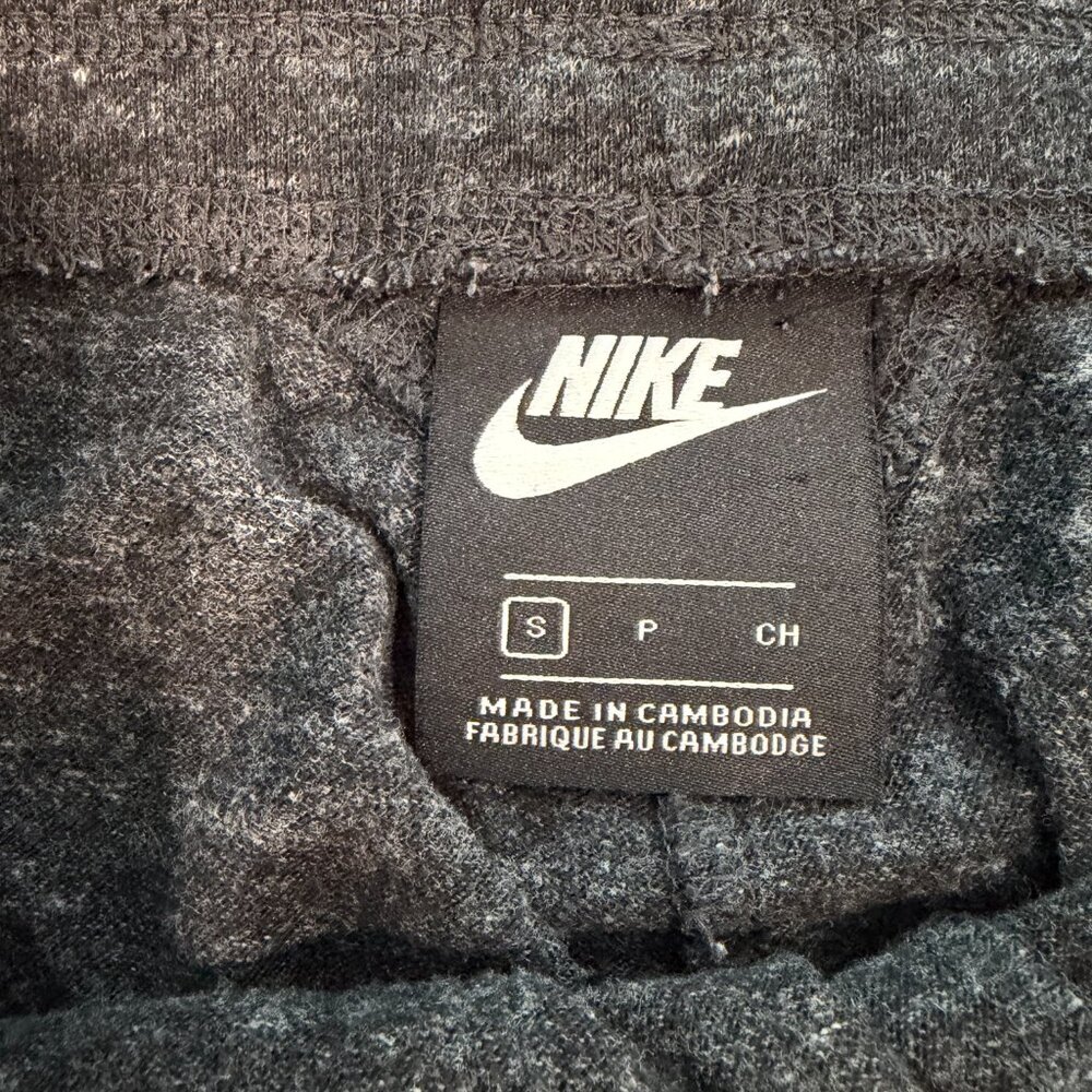 ✨ NIKE Charcoal Heathered Joggers Small EUC Cotton Stretch Lounge 👟 - Picture 5 of 8